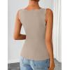 image:imageZESICA Womens Sleeveless Tank Tops 2026 V Neck Ribbed Knit Shirts Summer Casual Cute Y2K Sweater VestSand