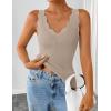 image:imageZESICA Womens Sleeveless Tank Tops 2026 V Neck Ribbed Knit Shirts Summer Casual Cute Y2K Sweater VestSand
