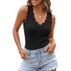 image:imageZESICA Womens Sleeveless Tank Tops 2026 V Neck Ribbed Knit Shirts Summer Casual Cute Y2K Sweater VestBlack