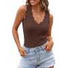 image:imageZESICA Womens Sleeveless Tank Tops 2026 V Neck Ribbed Knit Shirts Summer Casual Cute Y2K Sweater VestCoffee