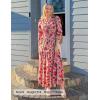 image:imageZESICA Spring Dresses for Women 2026 Long Sleeve Boho Floral V Neck Empire Waist A Line Casual Flowy Wedding Guest Maxi DressVintagepink