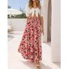 image:imageZESICA Womens 2026 Summer Bohemian Floral Printed Elastic Waist A Line Maxi Skirt with PocketsVintagepink