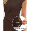 image:imageZESICA Womens Boat Neck Cap Sleeve Tops Dressy Casual Peplum Shirts 2026 Summer Tunic Blouses Fashion Trendy ClothesBrown