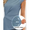 image:imageZESICA Womens Boat Neck Cap Sleeve Tops Dressy Casual Peplum Shirts 2026 Summer Tunic Blouses Fashion Trendy ClothesDustyblue