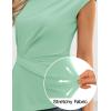 image:imageZESICA Womens Boat Neck Cap Sleeve Tops Dressy Casual Peplum Shirts 2026 Summer Tunic Blouses Fashion Trendy ClothesLightgreen