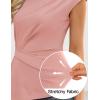 image:imageZESICA Womens Boat Neck Cap Sleeve Tops Dressy Casual Peplum Shirts 2026 Summer Tunic Blouses Fashion Trendy ClothesPink