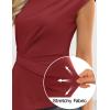 image:imageZESICA Womens Boat Neck Cap Sleeve Tops Dressy Casual Peplum Shirts 2026 Summer Tunic Blouses Fashion Trendy ClothesRed