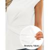 image:imageZESICA Womens Boat Neck Cap Sleeve Tops Dressy Casual Peplum Shirts 2026 Summer Tunic Blouses Fashion Trendy ClothesWhite