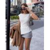 image:imageZESICA Womens Boat Neck Cap Sleeve Tops Dressy Casual Peplum Shirts 2026 Summer Tunic Blouses Fashion Trendy ClothesWhite