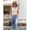 image:imageZESICA Womens Cowl Neck Business Casual Tank Tops 2026 Summer Sleeveless Knit Shirts Work Dressy BlousesApricot