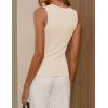 image:imageZESICA Womens Cowl Neck Business Casual Tank Tops 2026 Summer Sleeveless Knit Shirts Work Dressy BlousesApricot