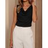 image:imageZESICA Womens Cowl Neck Business Casual Tank Tops 2026 Summer Sleeveless Knit Shirts Work Dressy BlousesBlack