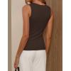 image:imageZESICA Womens Cowl Neck Business Casual Tank Tops 2026 Summer Sleeveless Knit Shirts Work Dressy BlousesBrown