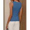 image:imageZESICA Womens Cowl Neck Business Casual Tank Tops 2026 Summer Sleeveless Knit Shirts Work Dressy BlousesDustyblue