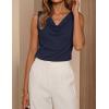 image:imageZESICA Womens Cowl Neck Business Casual Tank Tops 2026 Summer Sleeveless Knit Shirts Work Dressy BlousesNavy