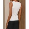 image:imageZESICA Womens Cowl Neck Business Casual Tank Tops 2026 Summer Sleeveless Knit Shirts Work Dressy BlousesWhite