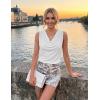 image:imageZESICA Womens Cowl Neck Business Casual Tank Tops 2026 Summer Sleeveless Knit Shirts Work Dressy BlousesWhite