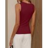 image:imageZESICA Womens Cowl Neck Business Casual Tank Tops 2026 Summer Sleeveless Knit Shirts Work Dressy BlousesWine