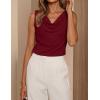 image:imageZESICA Womens Cowl Neck Business Casual Tank Tops 2026 Summer Sleeveless Knit Shirts Work Dressy BlousesWine
