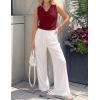 image:imageZESICA Womens Cowl Neck Business Casual Tank Tops 2026 Summer Sleeveless Knit Shirts Work Dressy BlousesWine