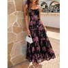 image:imageZESICA Womens Summer Floral Sleeveless Maxi Dress 2026 Boho Mesh Spaghetti Strap Flowy Beach Wedding Guest Long DressesBlack