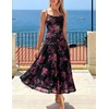 image:imageZESICA Womens Summer Floral Sleeveless Maxi Dress 2026 Boho Mesh Spaghetti Strap Flowy Beach Wedding Guest Long DressesBlack