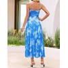 image:imageZESICA Womens Summer Floral Sleeveless Maxi Dress 2026 Boho Mesh Spaghetti Strap Flowy Beach Wedding Guest Long DressesBlue