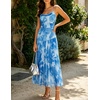 image:imageZESICA Womens Summer Floral Sleeveless Maxi Dress 2026 Boho Mesh Spaghetti Strap Flowy Beach Wedding Guest Long DressesBlue