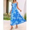 image:imageZESICA Womens Summer Floral Sleeveless Maxi Dress 2026 Boho Mesh Spaghetti Strap Flowy Beach Wedding Guest Long DressesBlue