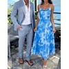 image:imageZESICA Womens Summer Floral Sleeveless Maxi Dress 2026 Boho Mesh Spaghetti Strap Flowy Beach Wedding Guest Long DressesBlue