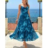 image:imageZESICA Womens Summer Floral Sleeveless Maxi Dress 2026 Boho Mesh Spaghetti Strap Flowy Beach Wedding Guest Long DressesLake