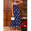 image:imageZESICA Womens Summer Floral Sleeveless Maxi Dress 2026 Boho Mesh Spaghetti Strap Flowy Beach Wedding Guest Long DressesNavy