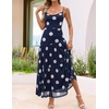 image:imageZESICA Womens Summer Floral Sleeveless Maxi Dress 2026 Boho Mesh Spaghetti Strap Flowy Beach Wedding Guest Long DressesNavy