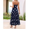 image:imageZESICA Womens Summer Floral Sleeveless Maxi Dress 2026 Boho Mesh Spaghetti Strap Flowy Beach Wedding Guest Long DressesNavy
