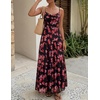 image:imageZESICA Womens Summer Floral Sleeveless Maxi Dress 2026 Boho Mesh Spaghetti Strap Flowy Beach Wedding Guest Long DressesNewblack
