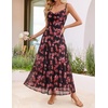 image:imageZESICA Womens Summer Floral Sleeveless Maxi Dress 2026 Boho Mesh Spaghetti Strap Flowy Beach Wedding Guest Long DressesNewblack