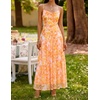 image:imageZESICA Womens Summer Floral Sleeveless Maxi Dress 2026 Boho Mesh Spaghetti Strap Flowy Beach Wedding Guest Long DressesOrange