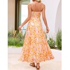 image:imageZESICA Womens Summer Floral Sleeveless Maxi Dress 2026 Boho Mesh Spaghetti Strap Flowy Beach Wedding Guest Long DressesOrange