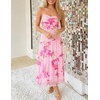 image:imageZESICA Womens Summer Floral Sleeveless Maxi Dress 2026 Boho Mesh Spaghetti Strap Flowy Beach Wedding Guest Long DressesPink