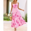 image:imageZESICA Womens Summer Floral Sleeveless Maxi Dress 2026 Boho Mesh Spaghetti Strap Flowy Beach Wedding Guest Long DressesPink