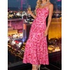 image:imageZESICA Womens Summer Floral Sleeveless Maxi Dress 2026 Boho Mesh Spaghetti Strap Flowy Beach Wedding Guest Long DressesRose