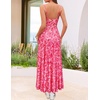 image:imageZESICA Womens Summer Floral Sleeveless Maxi Dress 2026 Boho Mesh Spaghetti Strap Flowy Beach Wedding Guest Long DressesRose