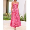 image:imageZESICA Womens Summer Floral Sleeveless Maxi Dress 2026 Boho Mesh Spaghetti Strap Flowy Beach Wedding Guest Long DressesRose