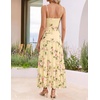 image:imageZESICA Womens Summer Floral Sleeveless Maxi Dress 2026 Boho Mesh Spaghetti Strap Flowy Beach Wedding Guest Long DressesYellow
