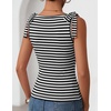 image:imageZESICA Womens Cute Summer Going Out Tank Tops 2026 Y2K Trendy Tie Shoulder Boat Neck Ruch Fitted ShirtsDim