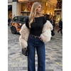 image:imageZESICA Womens Lace Mesh Sheer See Through Long Sleeve Top  Fitted Crew Neck Y2K Going Out Tops Cute Sexy Floral Tee Shirts 2026 Fall Club Party Concert Date Night Vacation OutfitsBlack