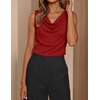 image:imageZESICA Womens Cowl Neck Business Casual Tank Tops 2026 Summer Sleeveless Knit Shirts Work Dressy BlousesRed