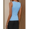 image:imageZESICA Womens Cowl Neck Business Casual Tank Tops 2026 Summer Sleeveless Knit Shirts Work Dressy BlousesSkyblue