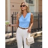 image:imageZESICA Womens Cowl Neck Business Casual Tank Tops 2026 Summer Sleeveless Knit Shirts Work Dressy BlousesSkyblue