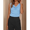 image:imageZESICA Womens Cowl Neck Business Casual Tank Tops 2026 Summer Sleeveless Knit Shirts Work Dressy BlousesSkyblue